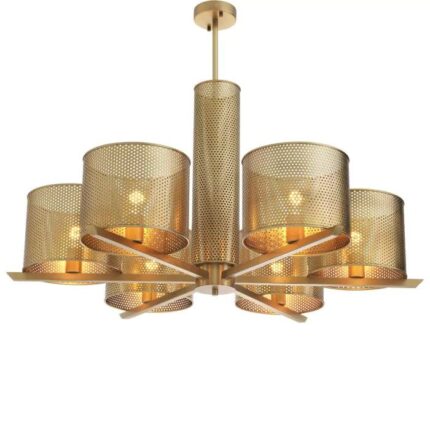 Brass pendant lamps in mesh finished